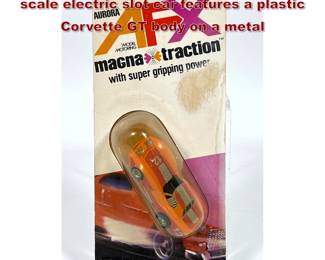 Lot 1588 Aurora AFX MagnaTraction HO scale electric slot car features a plastic Corvette GT body on a metal 