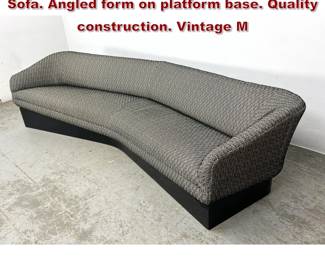 Lot 1362 Adrian Pearsall Attributed Cloud Sofa. Angled form on platform base. Quality construction. Vintage M