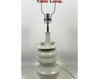 Lot 1266 Artisan Ceramic Pottery Table Lamp. 