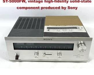 Lot 1618 Sony FM stereo tuner, model ST5000FW, vintage highfidelity solidstate component produced by Sony 