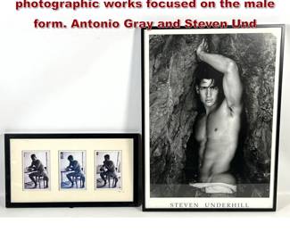 Lot 1271 2pcs framed black and white photographic works focused on the male form. Antonio Gray and Steven Und