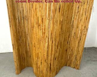 Lot 1291 Vintage Bamboo Undulating Screen room Divider, Can Be rolled Up. 