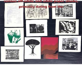 Lot 1320 Ten original modernist prints on various offwhite and white paper stocks, primarily dating from the