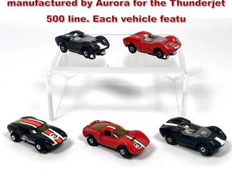 Lot 1581 5 HO scale electric slot cars manufactured by Aurora for the Thunderjet 500 line. Each vehicle featu