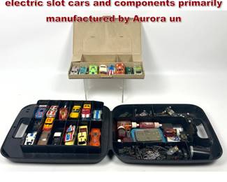 Lot 1604 Slot car lot. vintage HO scale electric slot cars and components primarily manufactured by Aurora un