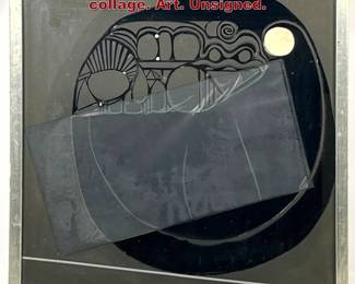 Lot 1275 Mixed media Abstract Modern collage. Art. Unsigned. 