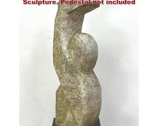 Lot 1520 Modernist Carved Stone Garden Sculpture. Pedestal not included 