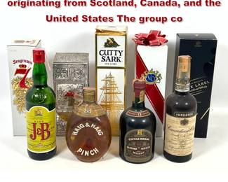 Lot 1639 9pcs Assorted blended whiskies originating from Scotland, Canada, and the United States The group co