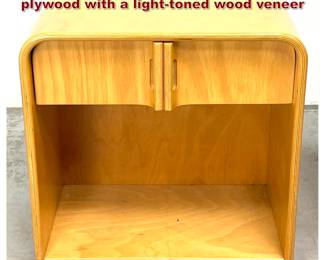 Lot 1305 One Drawer Nightstand molded plywood with a lighttoned wood veneer