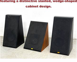 Lot 1628 Pair of Spica TC60 loudspeakers featuring a distinctive slanted, wedgeshaped cabinet design.