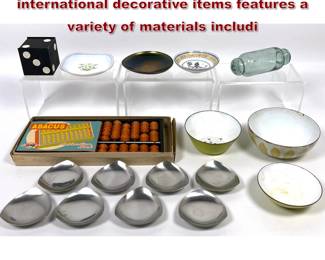 Lot 1488 Assortment of midcentury and international decorative items features a variety of materials includi