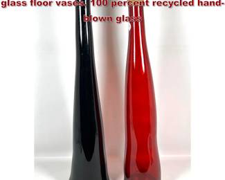 Lot 1213 Vidrios San Miguel in Spain art glass floor vases. 100 percent recycled handblown glass