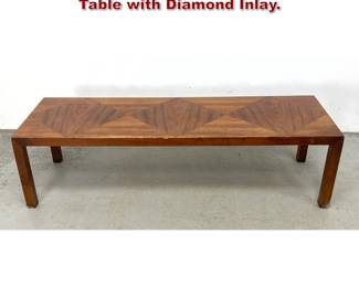 Lot 1371 Lane American Modern Coffee Table with Diamond Inlay. 