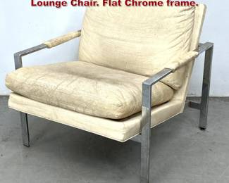 Lot 1418 Milo Baughman Thayer Coggin Lounge Chair. Flat Chrome frame. 