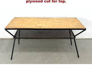 Lot 1311 Salterini Style Iron Coffee Table. plywood cut for top. 