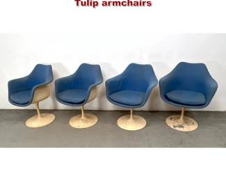 Lot 1330 Set 4 Eero Saarinen for Knoll Tulip armchairs