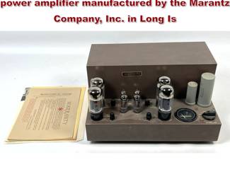 Lot 1613 Vintage Marantz Model 8B stereo power amplifier manufactured by the Marantz Company, Inc. in Long Is