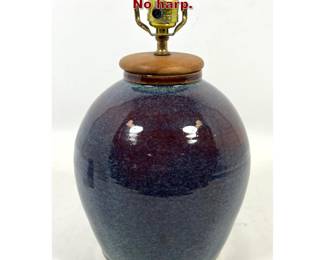 Lot 1267 Small Studio Pottery Table Lamp. No harp. 
