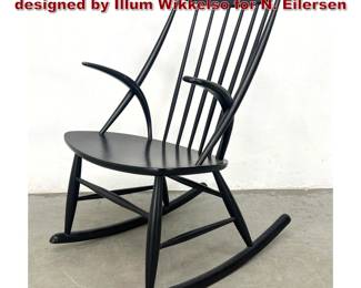 Lot 1367 Scandinavian modern rocking chair designed by Illum Wikkelso for N. Eilersen
