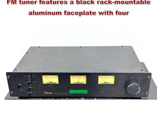 Lot 1617 Magnum Dynalab FT 101A analog FM tuner features a black rackmountable aluminum faceplate with four 