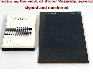 Lot 1265 2 significant OpArt publications featuring the work of Victor Vasarely. several signed and numbered