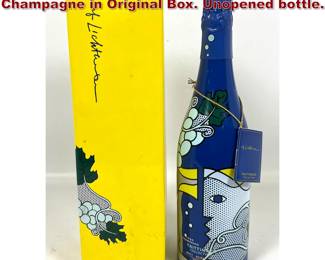 Lot 1633 Roy Lichtenstein Taittinger Champagne in Original Box. Unopened bottle.