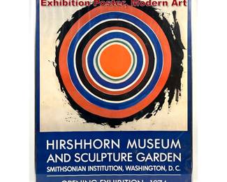 Lot 1272 Framed Kenneth Noland Lithograph Exhibition Poster, Modern Art