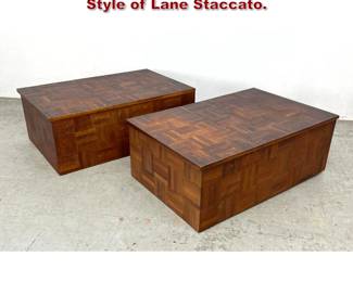 Lot 1281 Pair Side Storage Chests in the Style of Lane Staccato. 