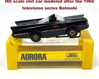Lot 1603 An original Aurora Model Motoring HO scale slot car modeled after the 1966 television series Batmobi