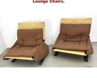Lot 1420 Pair Saporiti Italian Modern Lounge Chairs. 