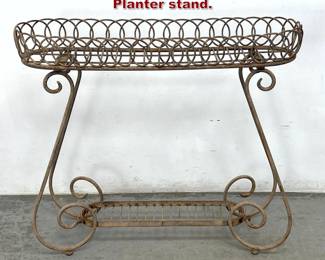 Lot 1539 Contemporary Garden Iron Planter stand. 