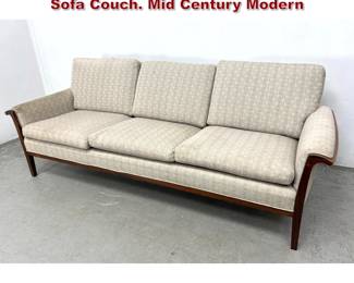 Lot 1372 Danish Modern Rosewood Framed Sofa Couch. Mid Century Modern 