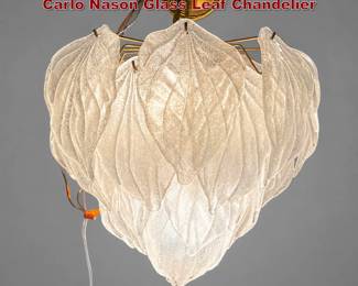 Lot 1297 Vintage Small Murano Mazzega by Carlo Nason Glass Leaf Chandelier