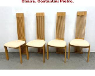 Lot 1346 Set 4 Italian Modern Tall Back Chairs. Costantini Pietro. 