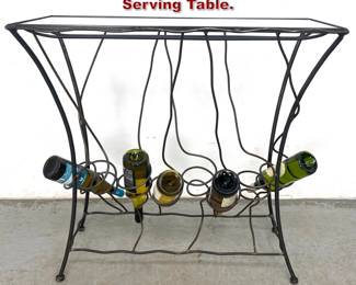 Lot 1206 Contemporary Wine Bottle Console Serving Table. 