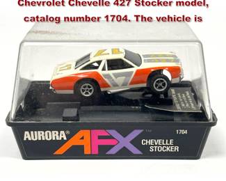 Lot 1576 Aurora AFX slot car is the Chevrolet Chevelle 427 Stocker model, catalog number 1704. The vehicle is