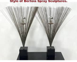 Lot 1203 Pair Laurel Table Lamps in the Style of Bertoia Spray Sculptures. 