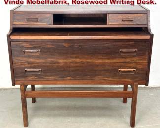 Lot 1323 Arne Wahl Iversen for manufacturer Vinde Mobelfabrik, Rosewood Writing Desk. 