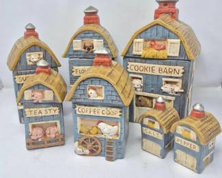 Vtg Ceramic Canisters