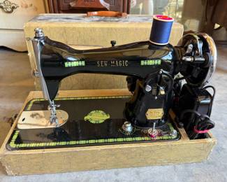 Vintage Sew-Magic Deluxe Sewing Machine w/ Case