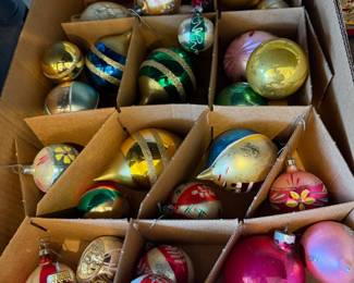 Vintage Mercury Glass Christmas Ornaments