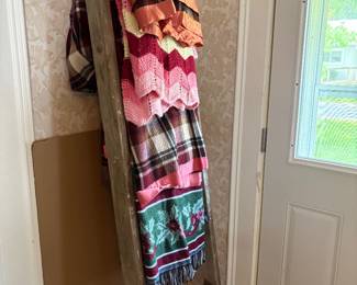 Vintage wool and crocheted blankets