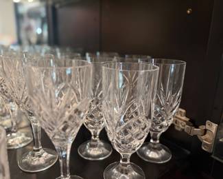 Set of Godinger Dublin Shannon Crystal Ice Tea Goblets
