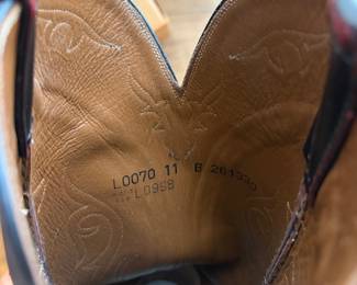 Men's Vintage Lucchese Black Cowboy Boots Size 11
