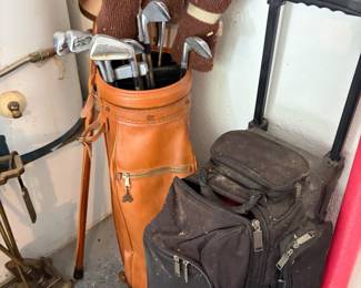 Vintage Golf Clubs and bowling balls