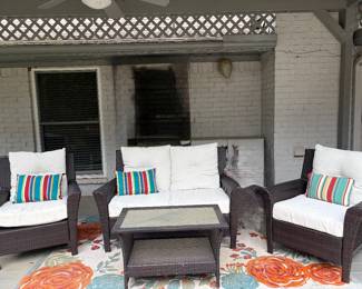 Beautiful Wicker Patio Set with cushions