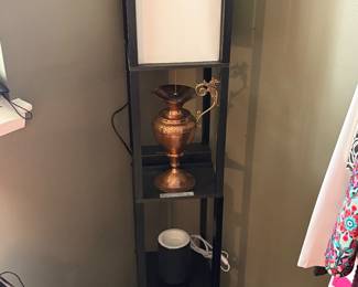 Three tiered lamp shelf