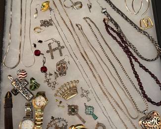 Jewelry, necklaces, watches
