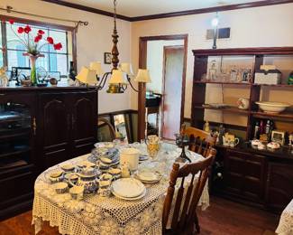 Many vintage items, four different dining room table sets