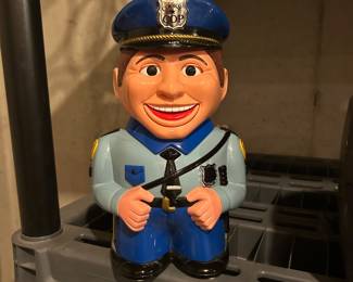Policeman talking cookie jar~